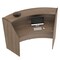 Linea Italia Curved Reception Desk with Counter, 72 inW x 32 inD x 46 inH, Gray/N. Walnut ZUI290 - alternate 2